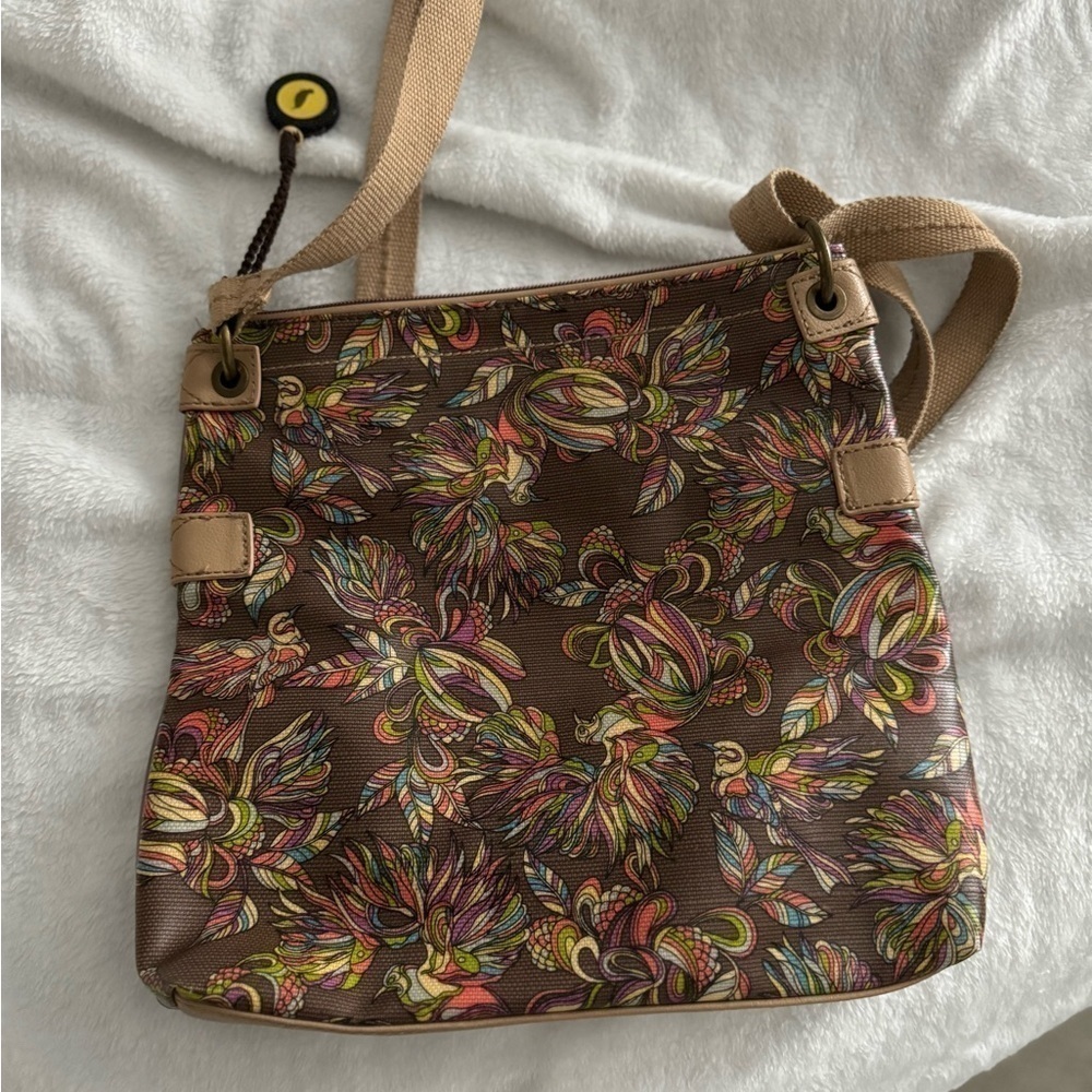 Sakroots Fun Crossbody Birds Purse adjustable strap - Picture 12 of 12